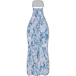 Bottle Sock Glitzer blau 750/1200 ml